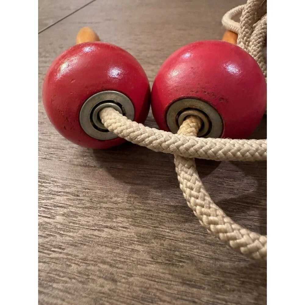 Vintage Sport Craft Jump Rope Wooden Handles Ball Bearing W/Box - Picture 3 of 7